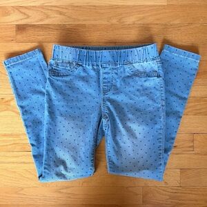 Cat & Jack Girls Denim Heart Jeggings | Size 12